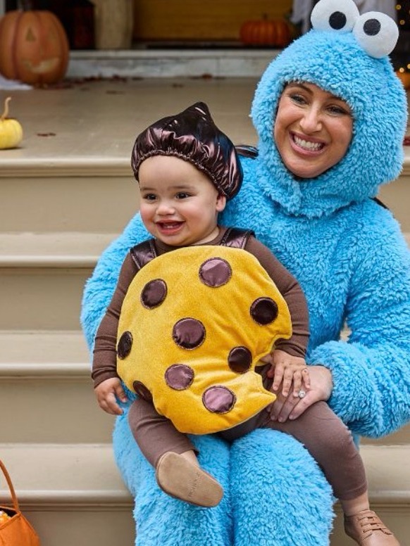Mommy & Me Pottery Barn Sesame Street Cookie Monster W/Pbk Baby Cookie Costumes